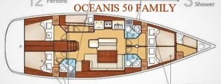 Ιστιοπλοϊκό OCEANIS.50 κάτοψη